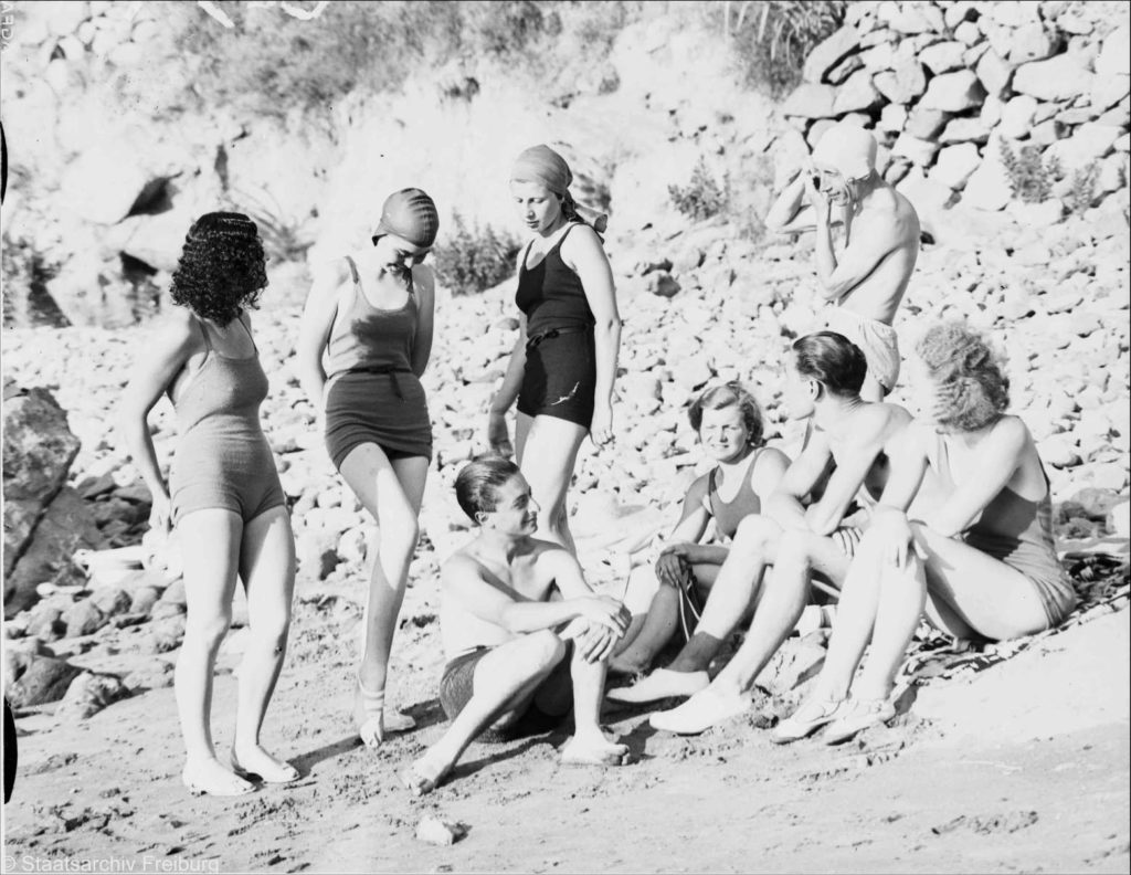 Turisti tedeschi nella Baia di San Montano Ischia - Foto dagli Archivi di Friburgo 1933