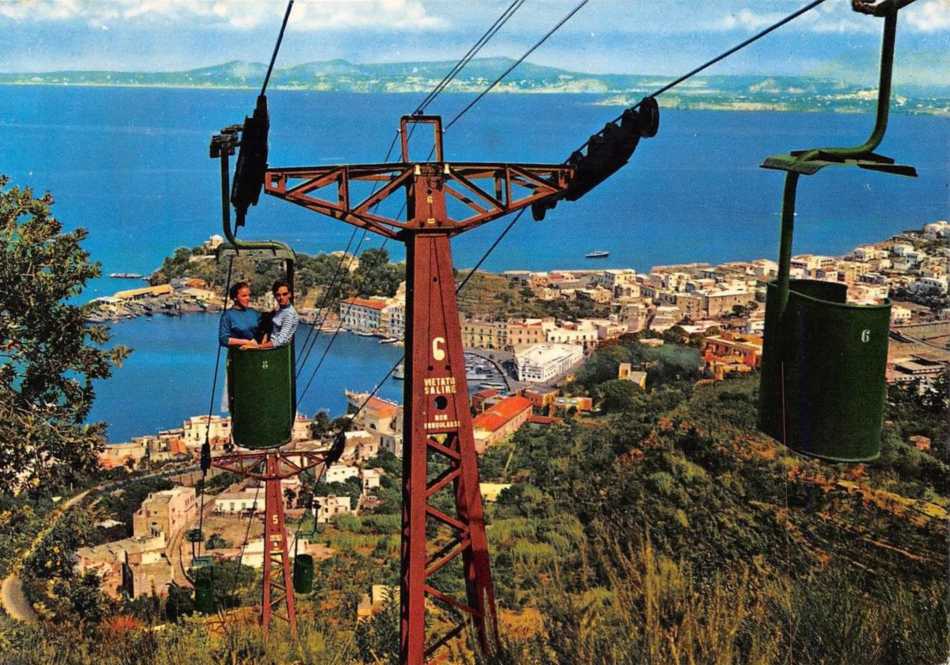 Seggiovia Ischia Foto a colori anni 60