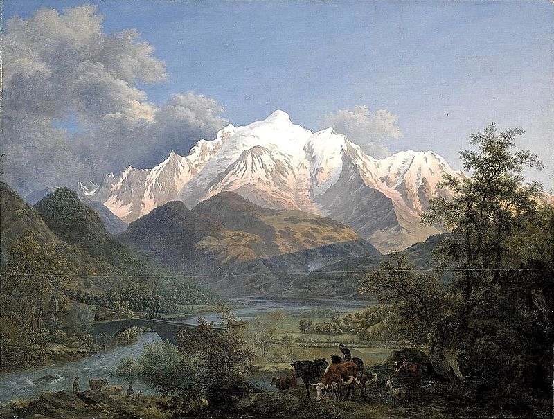 Opera di Pierre Da La Rive in cui è protagonista il Monte Bianco